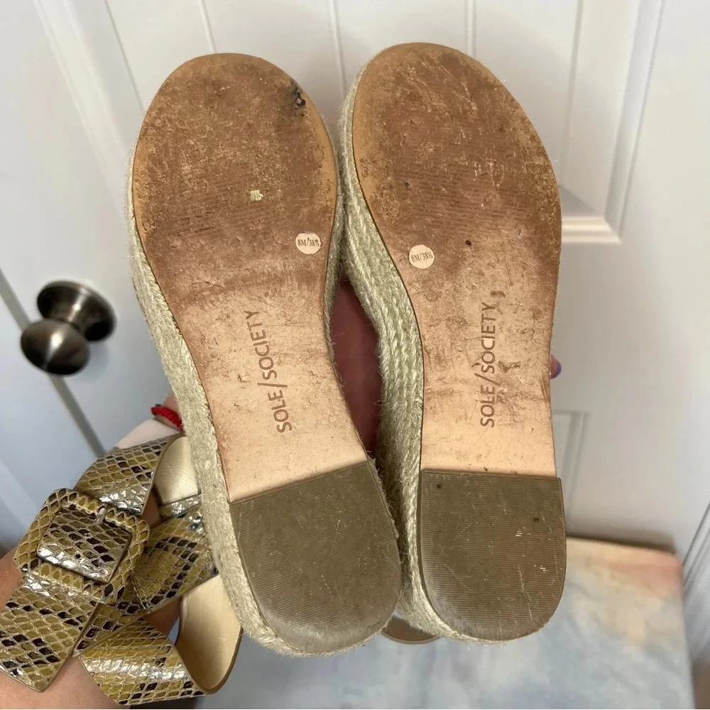 Sole Society Audrina Espadrille Platform Sandals, size 8